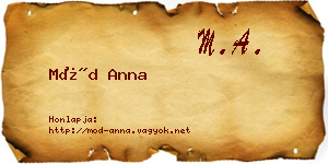 Mód Anna névjegykártya