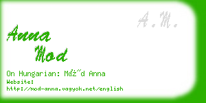 anna mod business card